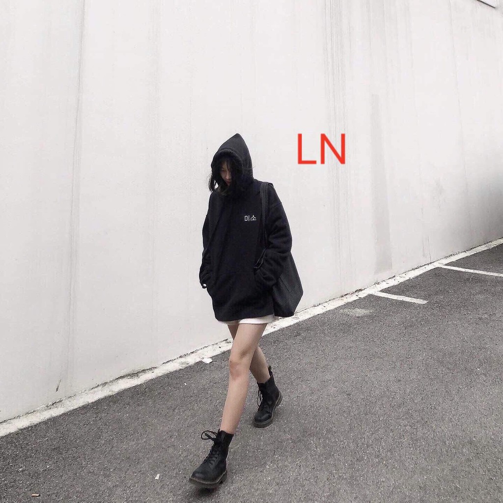 Áo hoodie chữ Hàn mũi tên LNG1119