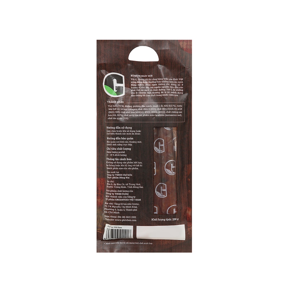  Lạp xưởng vị tiêu truyền thống G Kitchen gói 200g | BigBuy360 - bigbuy360.vn