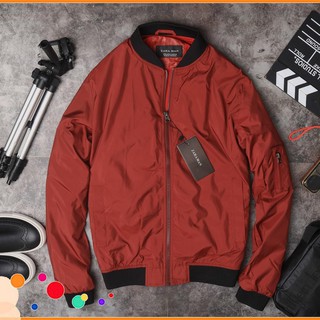 áo khoác bomber nam in hoạ tiết hàng hiệu hai lớp