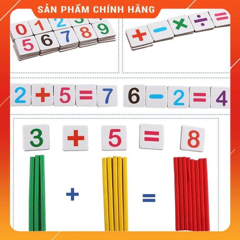 [RẺ NHẤT] Đồ Chơi Giáo Dục Mầm Non Học Đếm Tiếng Anh Và Học Toán(Hộp Thẻ Ghép Số)