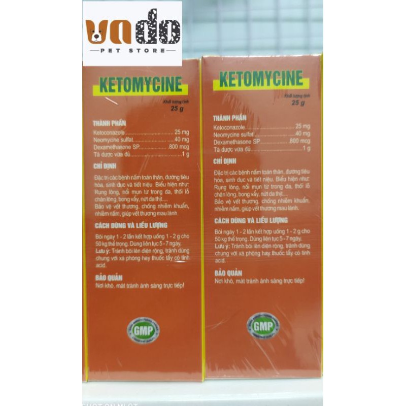 [CHÍNH HÃNG] Kem bôi nấm cho chó mèo Ketomycine