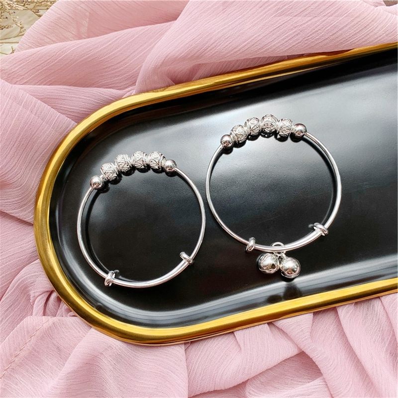 Lắc tay bạc S925 - Vòng tay bạc Ý charm bi tròn dễ thương, sang trọng ZaZa.accessories VT0099