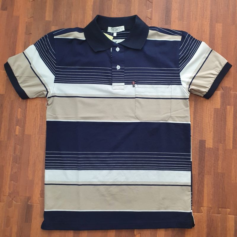 Áo Thun Nam Kẻ Sọc Cổ Bẻ Trung Niên Hàng Cao Cấp | BigBuy360 - bigbuy360.vn