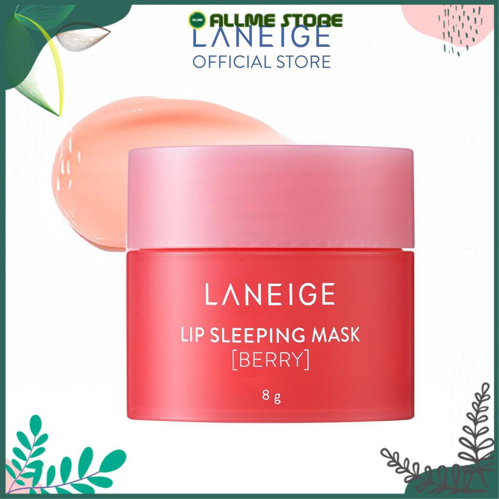 ĐỦ BILL Mặt nạ ngủ cho môi Lane.ige 20g Lip Sleeping Mask, Mặt nạ ngủ môi Laneige Berry hàn quốc