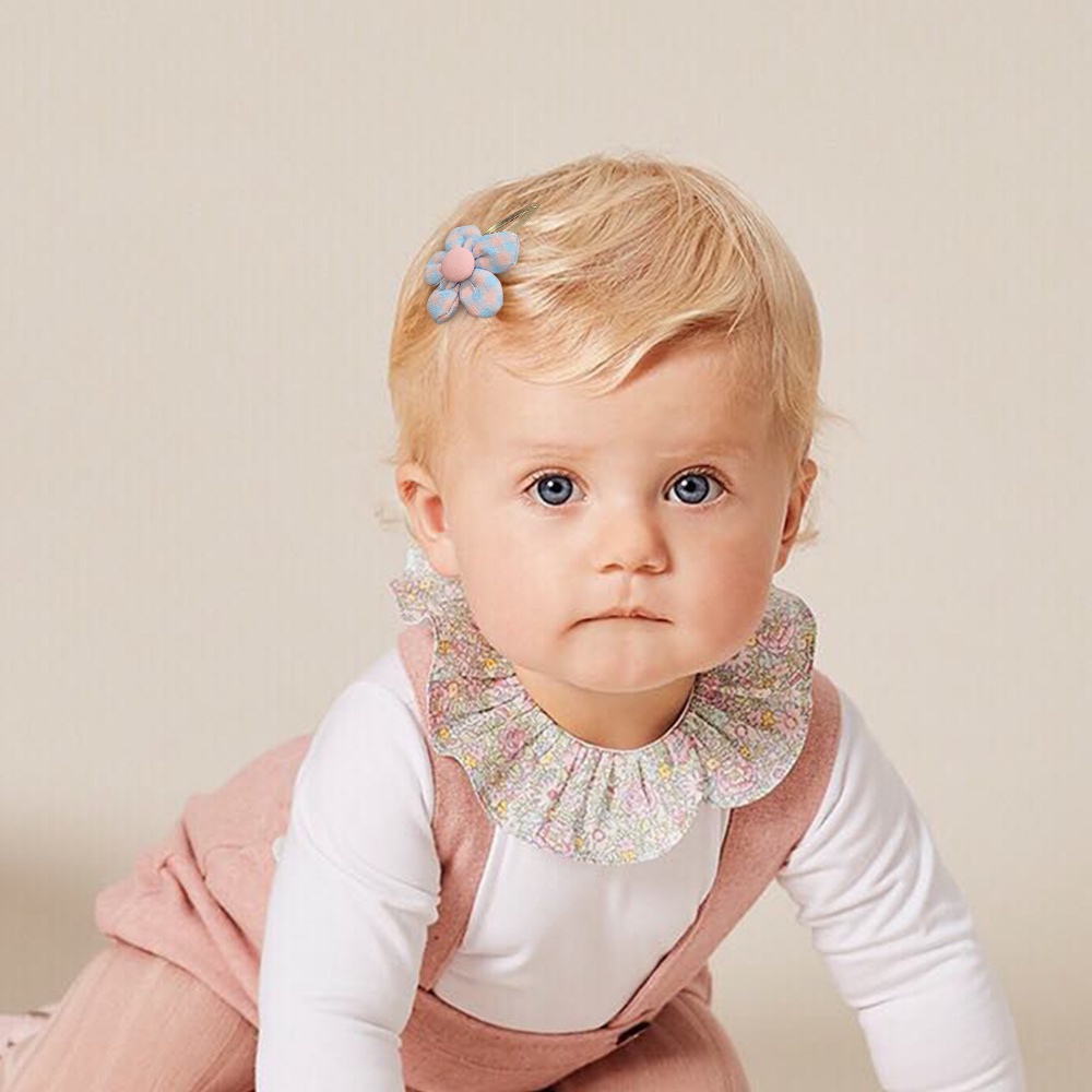 2 Kẹp tóc KIDSBOWS hình hoa màu kẹo họa tiết sọc caro 12 kiểu dáng cho trẻ em