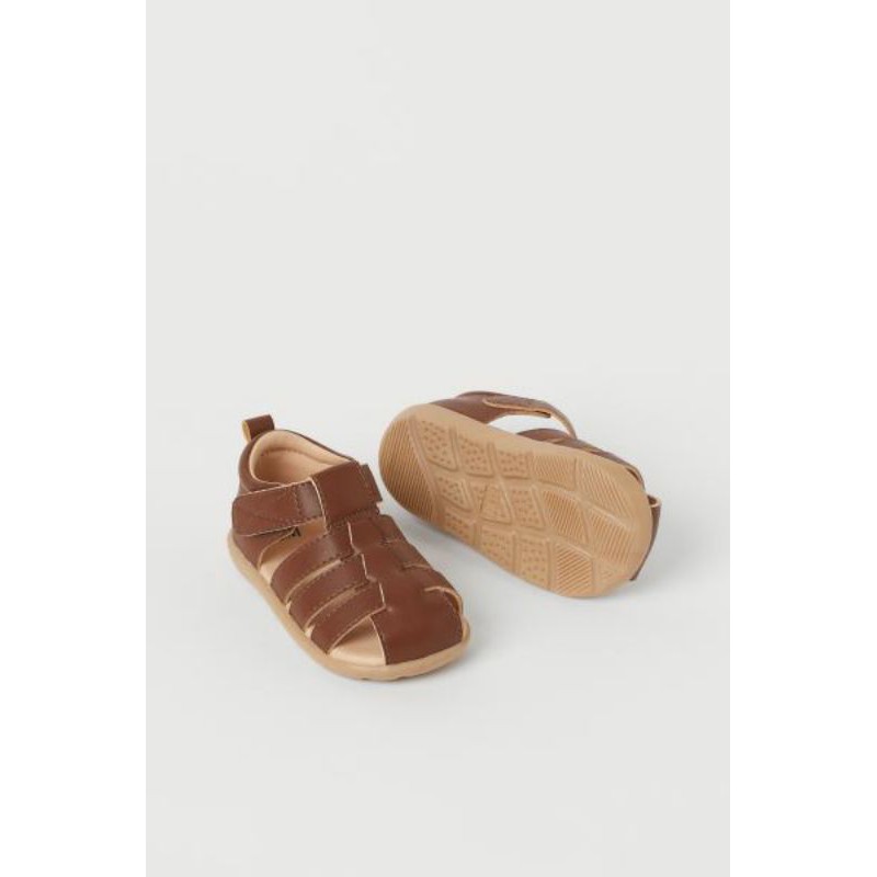 Sandal rọ màu nâu tây cho bé H.M UK A.uth size EU 20-25