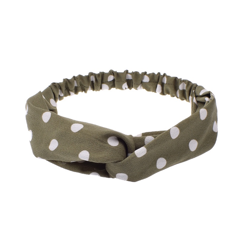 Băng Đô Vải Chấm Bi Co Giãn Phong Cách Hàn Quốc