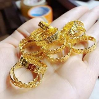 Nhẫn nữ kim tiền bạc xi vàng