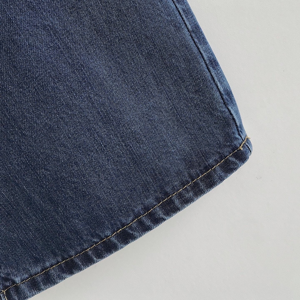 Quần Jean Nữ Lưng Cao AZAH  JEM CLOSET  Màu Xanh Thiết Kế Basic Phối Đồ Lên Dáng Siêu Xinh 2888
