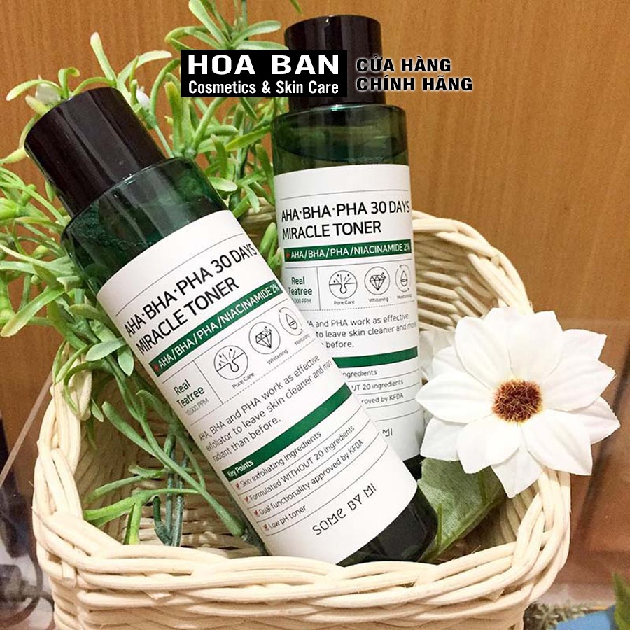 Nước Hoa Hồng Some By Mi AHA-BHA-PHA 30 Days Miracle Toner 150ml - Hoa Ban Cosmetic