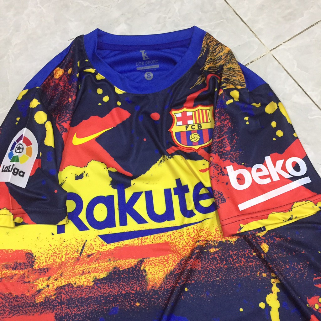 Bộ quần áo bóng đá Barca camouflage training 2021 cực đẹp