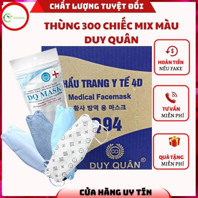 [Combo 300C] Một Thùng Khẩu Trang 4D DQ Mask KF94 Y Tế Duy Quân Xuân Lai Chất Dày Dặn Quai Bền Ôm Sát Mặt