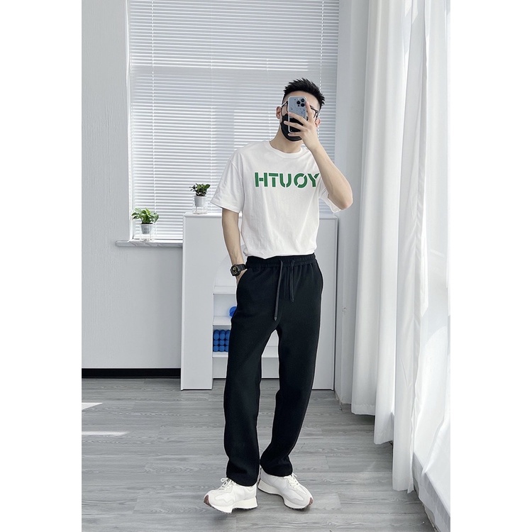 Quần dài (pants) chất cotton da cá cao cấp dáng suông, nam nữ unisex basic, lưng thun co dãn ,đi họci,đi làm,thể thao