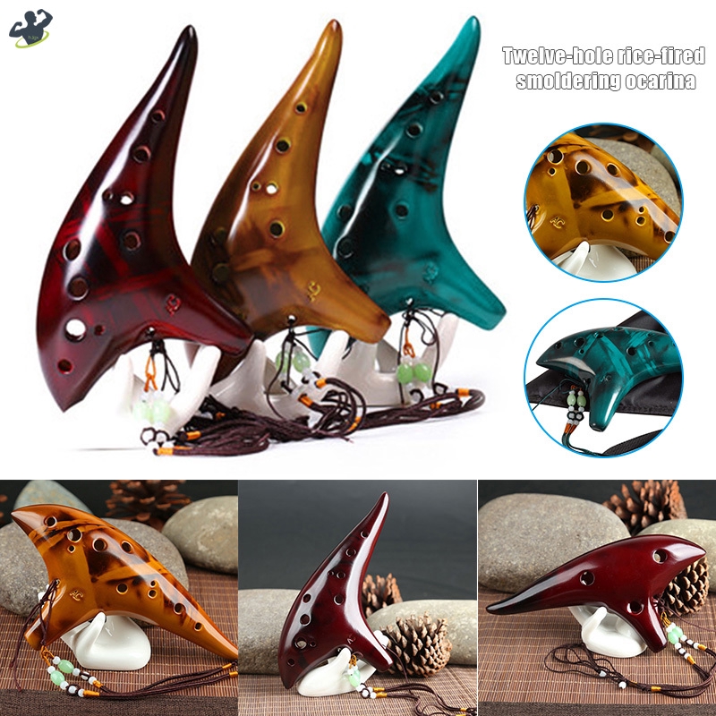 Kèn Ocarina 12 lỗ nhạc cụ cho người mới tập chơi chất lượng cao