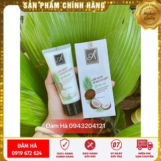Tẩy tế bào chết mặt sợi dừa non
