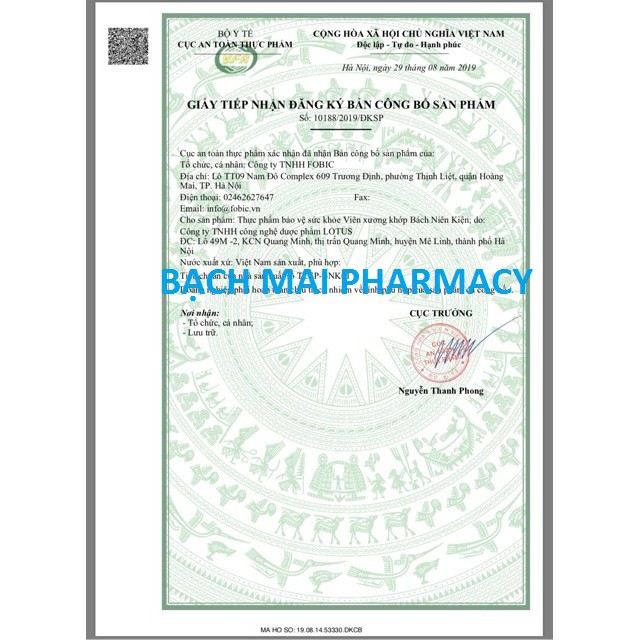 (CHÍNH HÃNG-TÍCH ĐIỂM) Viên uống BÁCH NIÊN KIỆN (Hộp 20 viên) giúp giảm viêm khớp, thoái hóa khớp