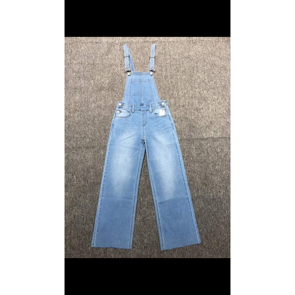 quần yếm jean suông, yếm suông, yếm quần jean suông