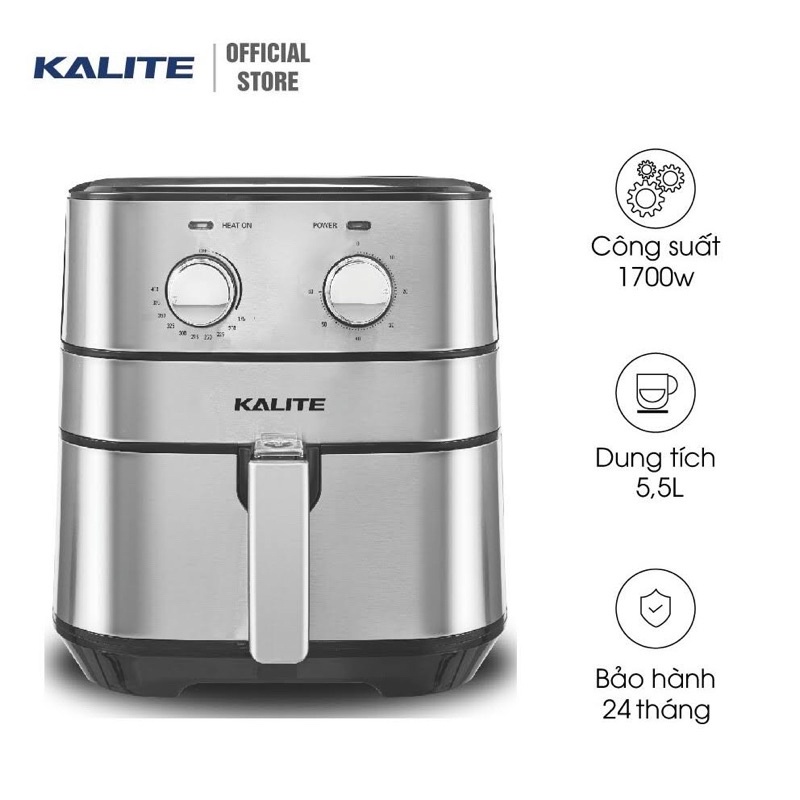 Nồi chiên Không Dầu Kalite Q5(tặng kèm quà sốc,kẹp gắp và bình xịt dầu)