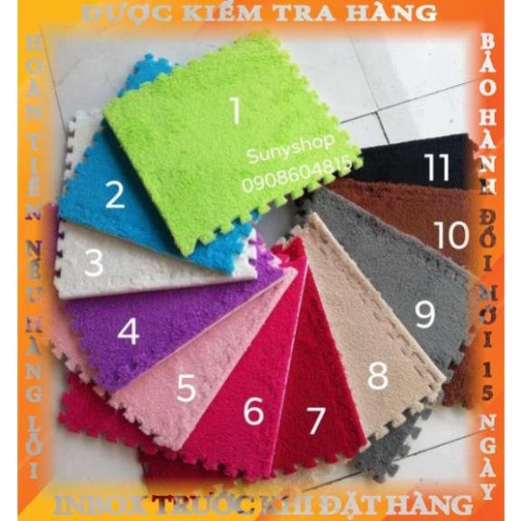 Thảm lông xốp ghép lót sàn kt 1 tấm 30×30cm  tanyos