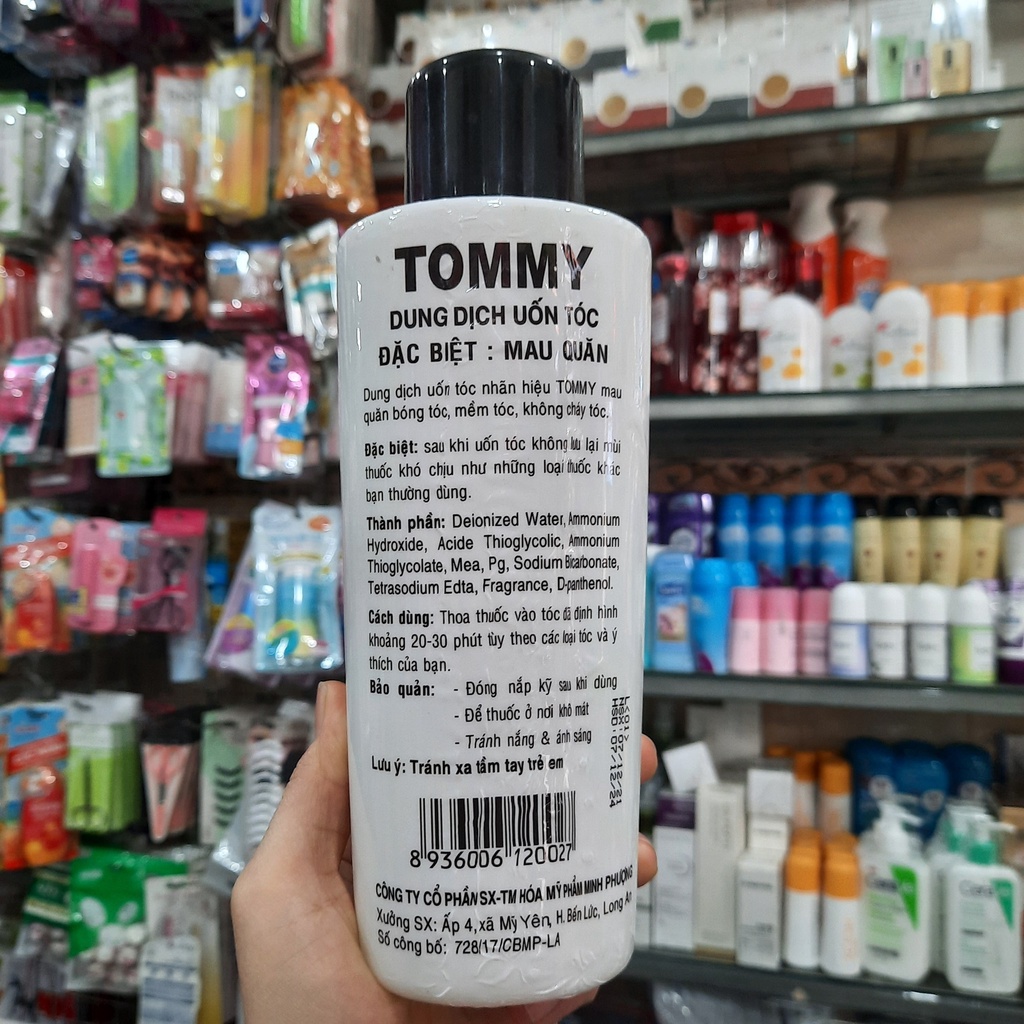 (CHÍNH HÃNG) Thuốc Uốn Tóc Mau Quăn Tommy ( Uốn Lạnh) 500ml