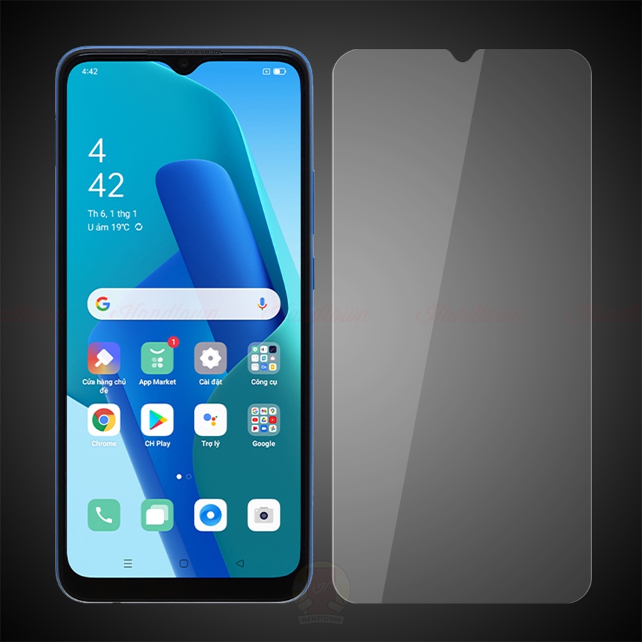 Kính Cường Lực Oppo A16K 2.5D Trong Suốt Không Full Màn Chống Nước Chống Xước Bảo Vệ Màn Hình Handtown
