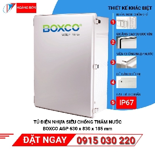 Tủ điện nhựa siêu chống nước Boxco AGP 600x800x185 mm