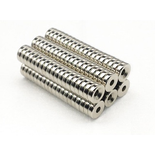 Nam châm viên đất hiếm 12*3 lỗ vát 4mm