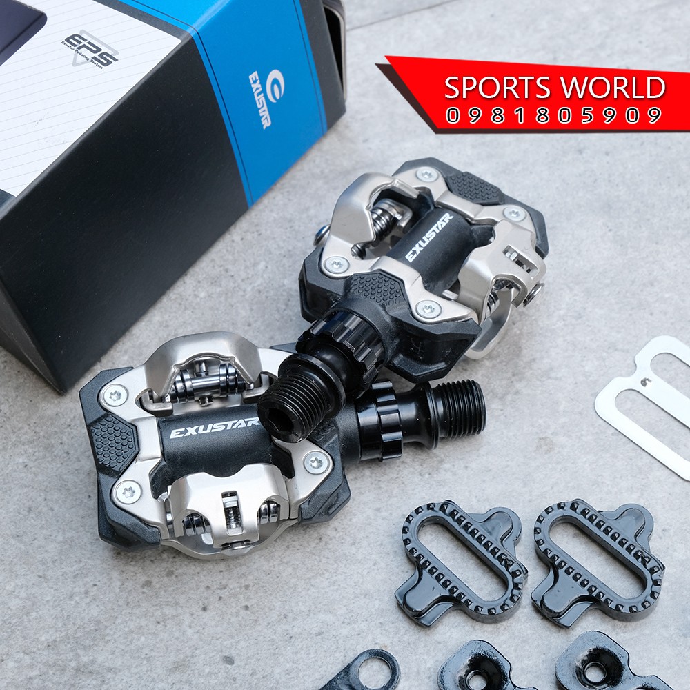 Pedal can dòng MTB hàng Đài Loan EXUSTAR, can 2 mặt