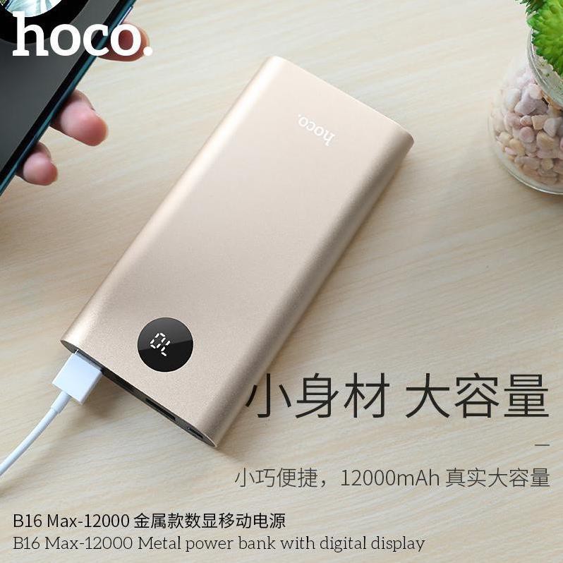 Sạc Dự Phòng Hoco B16 Max dung lượng 12.000 mAh Chính hãng Siêu mỏng Giá tốt