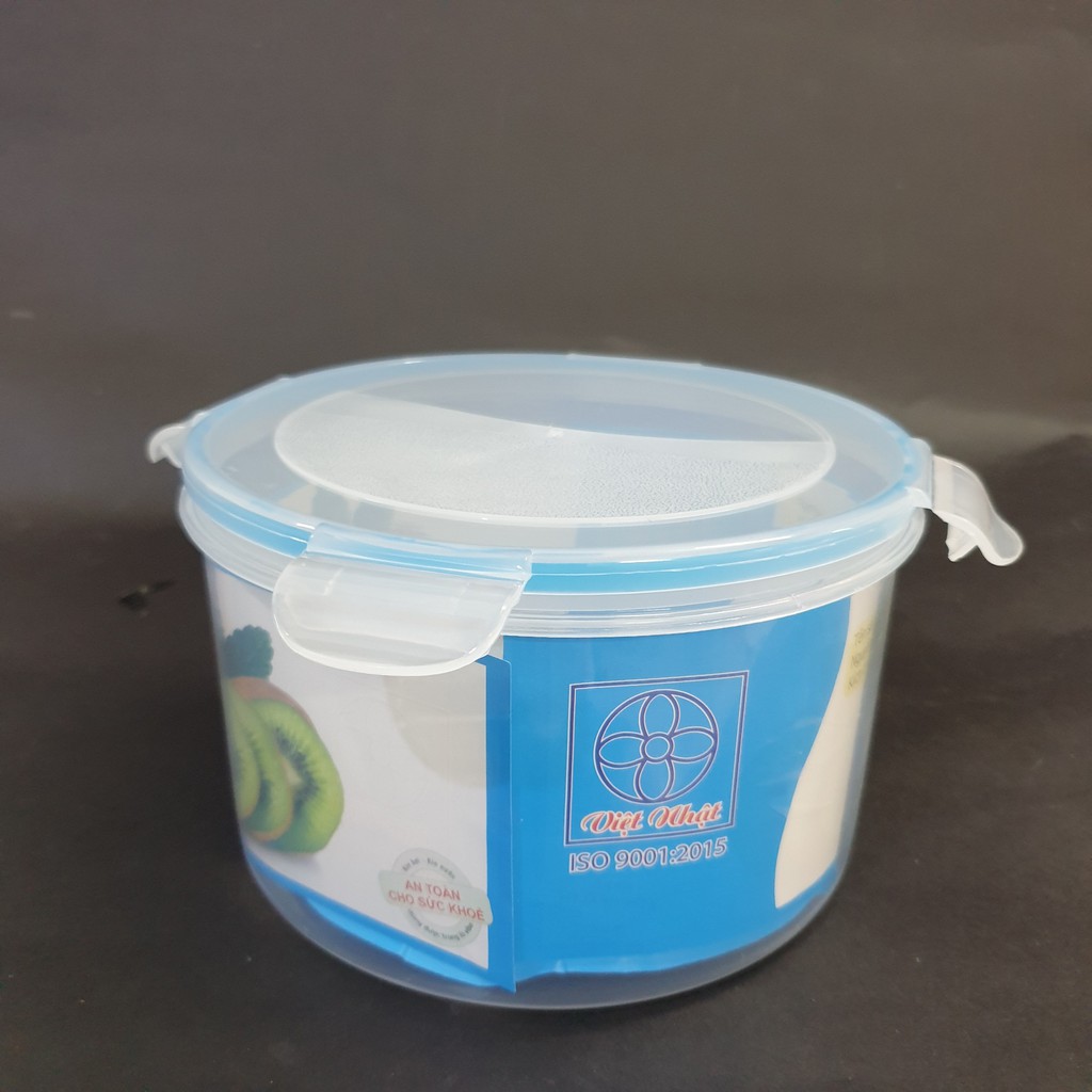 Hộp để thực phẩm cao cấp chuẩn Việt Nhật, hộp đựng thức ăn để tủ lạnh loại xịn, hình tròn cỡ số 3, có nắp đạy chắc