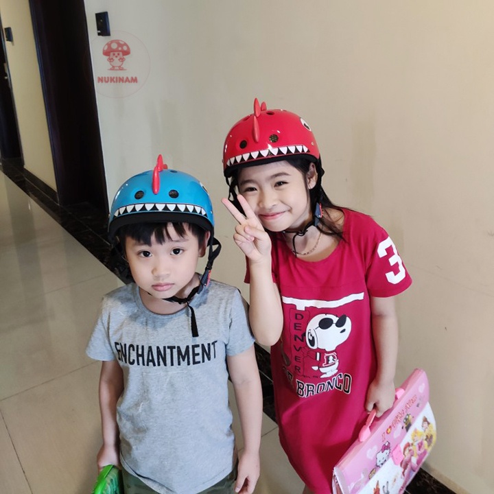 Mũ bảo hiểm khủng long cho bé yêu