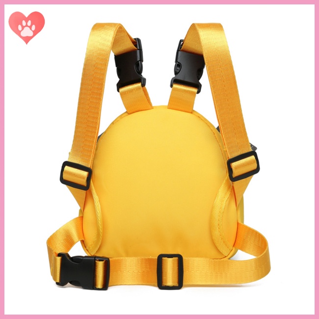 COD Dog Self Backpack Pure Color Portable Adjustable Shoulder Strap Saddle Bag With Pocket Outdoor Travel Harness Pouch