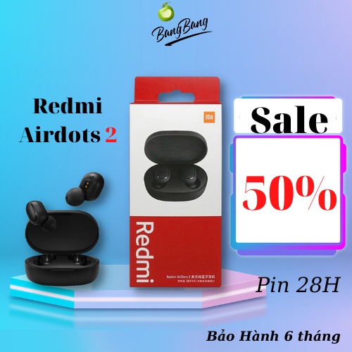 Tai Nghe Bluetooth Tai Nghe Xiaomi Redmi Airdots 2 TWS 5.0 Chống Ồn Tự Động Kết Nối Không Dây