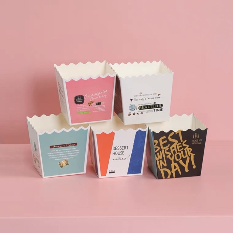 Set 50 hộp đựng bánh cookie kèm túi đựng và dây buộc