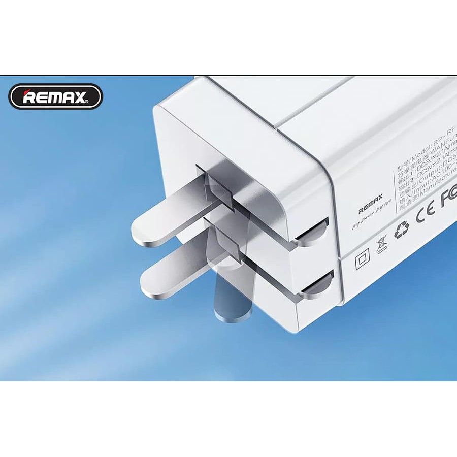 Củ Sạc Nhanh 4 cổng nguồn ra 3.4A Remax RP-U43 - Hàng Chính Hãng