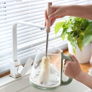 Convenient Long Handle Wooden Glass Scrubber