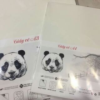 Giấy vẽ Sakura khổ A3-A4 tập 20 tờ