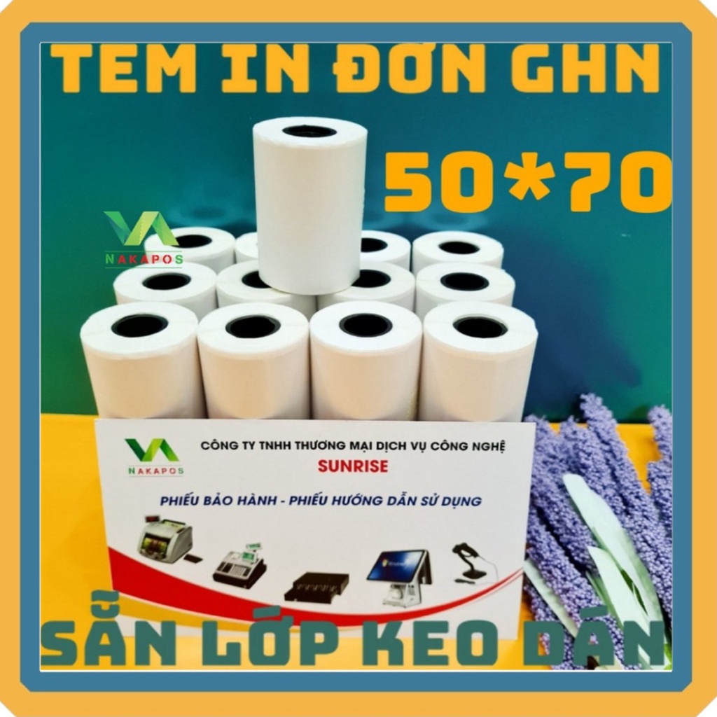 Tem in vận đơn Giao hàng nhanh GHN 50x70 - 100 Tem
