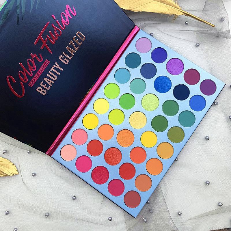 Phấn mắt Beauty Glazed 39 màu cầu vồng chống nước lâu trôi