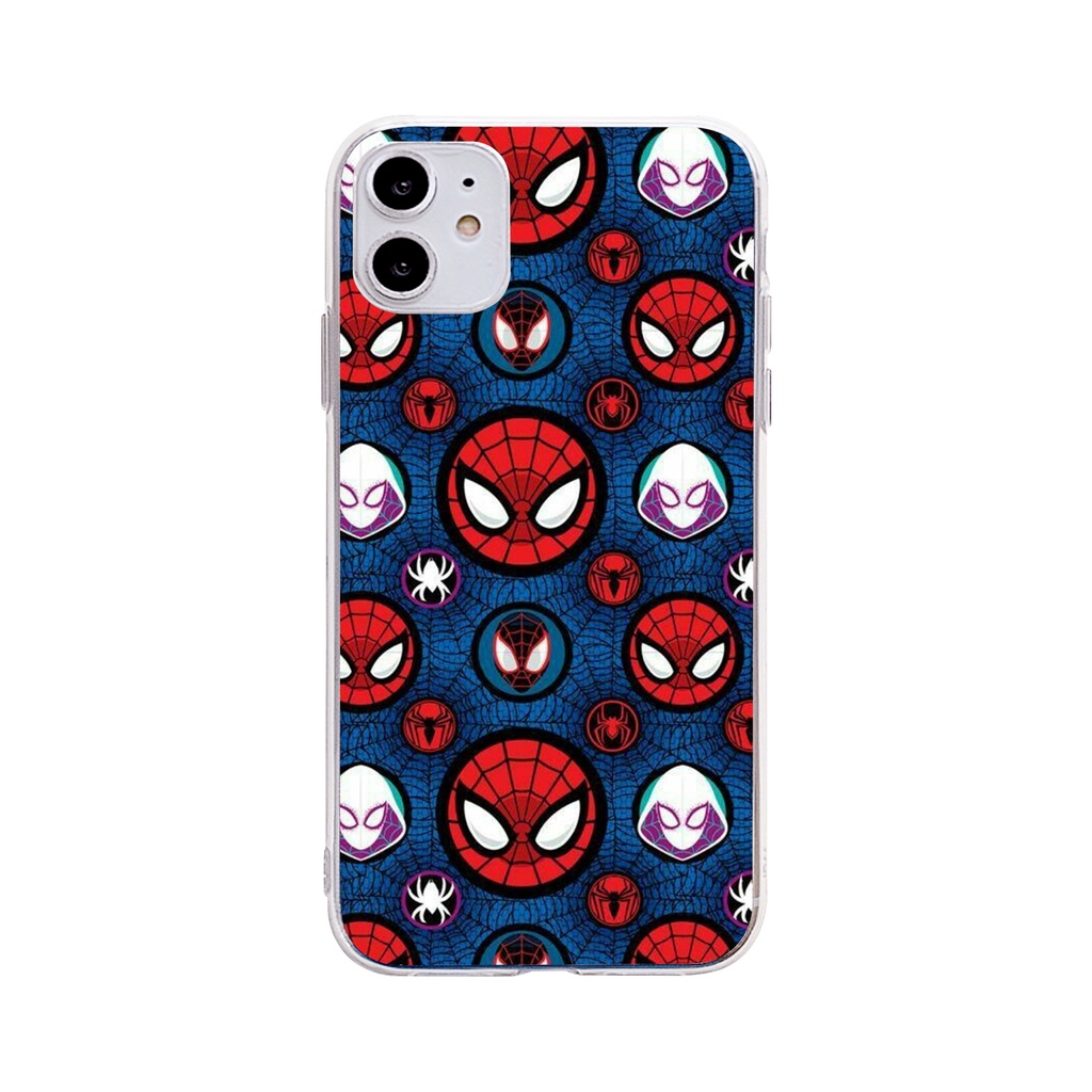 Ốp Điện Thoại Trong Suốt In Hình Spideman Cho IPhone 6 6S 7 8 Plus X XS XR XSmax 11 12 13 Pro Max