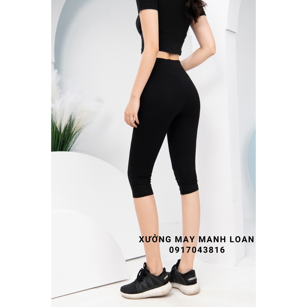 Quần Legging Ngố Lửng Qua Gối Cạp Cao Nữ BigSize 40kg - 80kg