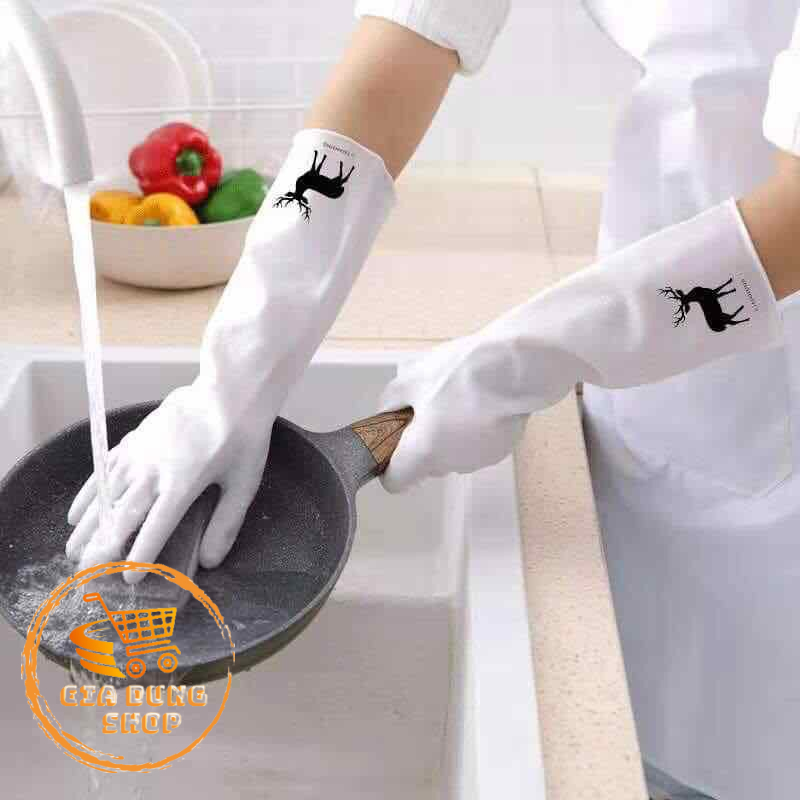Găng Tay Cao Su Hình Hươu Hạc Siêu Dai