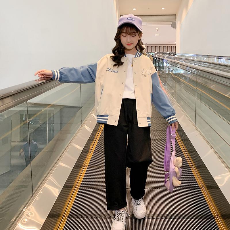 Áo khoác bóng chày dễ thương phong cách Phương Tây thời trang xuân thu cho bé gái