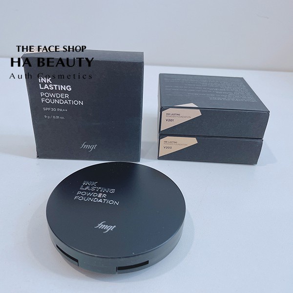 Phấn phủ nén trang điểm siêu mịn dưỡng da chống nắng The Face Shop fmgt Ink Lasting Powder Foundation 9g SPF30+PA+++