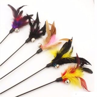 Đồ chơi cần câu mèo gắn lông vũ