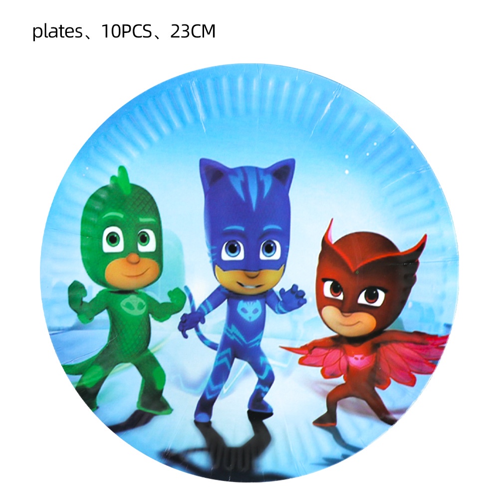 Pj Masks Bộ Phụ Kiện Trang Trí Bánh Kem Dùng Một Lần Tiện Dụng