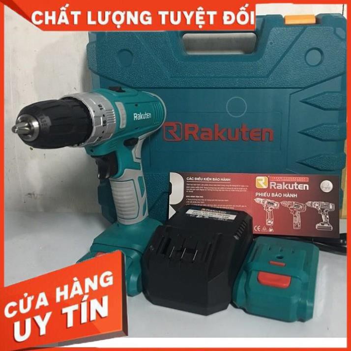 [SALE OFF]  Máy khoan pin có búa RAKUTEN 21v (1 pin)made in JANPAN, máy khoan, máy bắt vít chất lượng cao