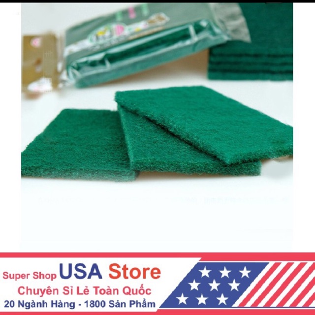 Miếng rửa xanh cọ xong rửa chén
