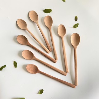 Thìa gỗ nhãn mộc xuất Nhật 23,4x4cm