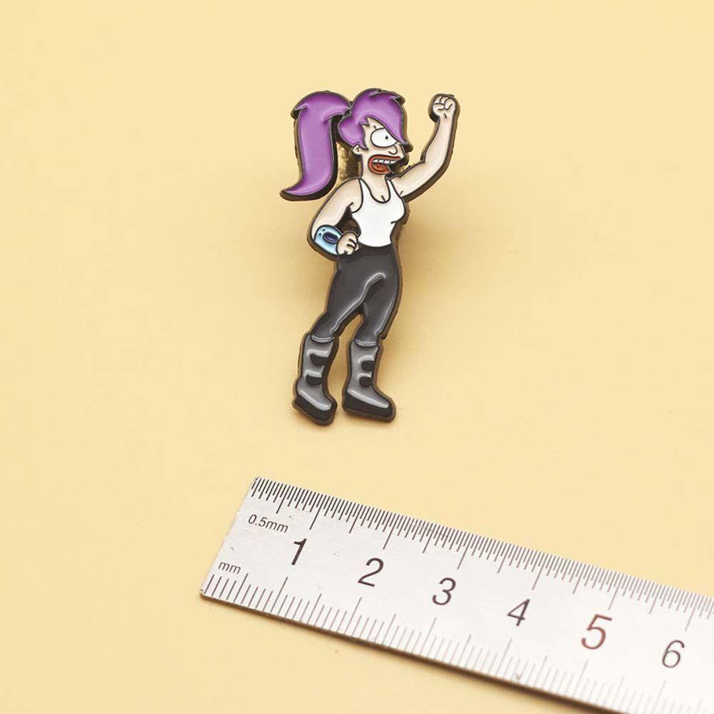 Huy Hiệu Cài Áo Ba Lô Phim Futurama Làm Quà Tặng Cho Nữ TV Futuramas Robot Bender Fly into the future Aloa Mars Comedy